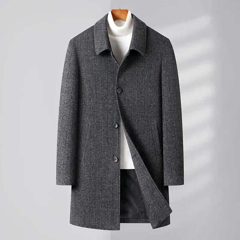 Men's Slim Fit Wool Coat
