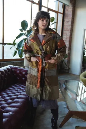 MINA QUILTED COAT | BANOFFEE STRIPE