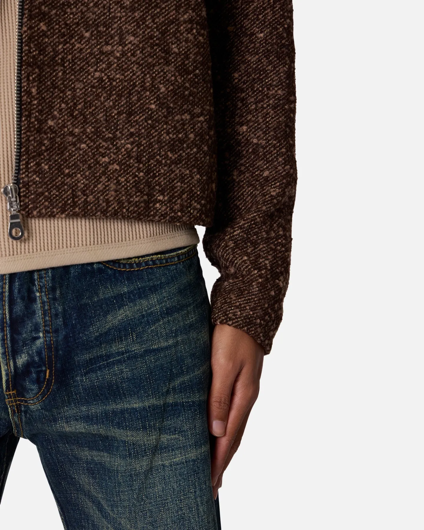 MNML Pea Pocket Wool Jacket Brown