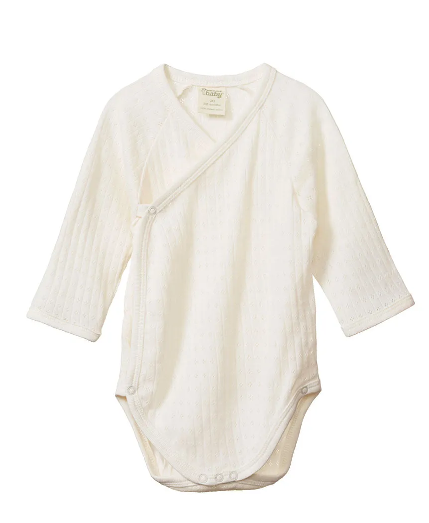 Nature Baby Pointelle Kimono Bodysuit