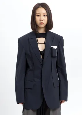 Navy  Smoker's Jacket