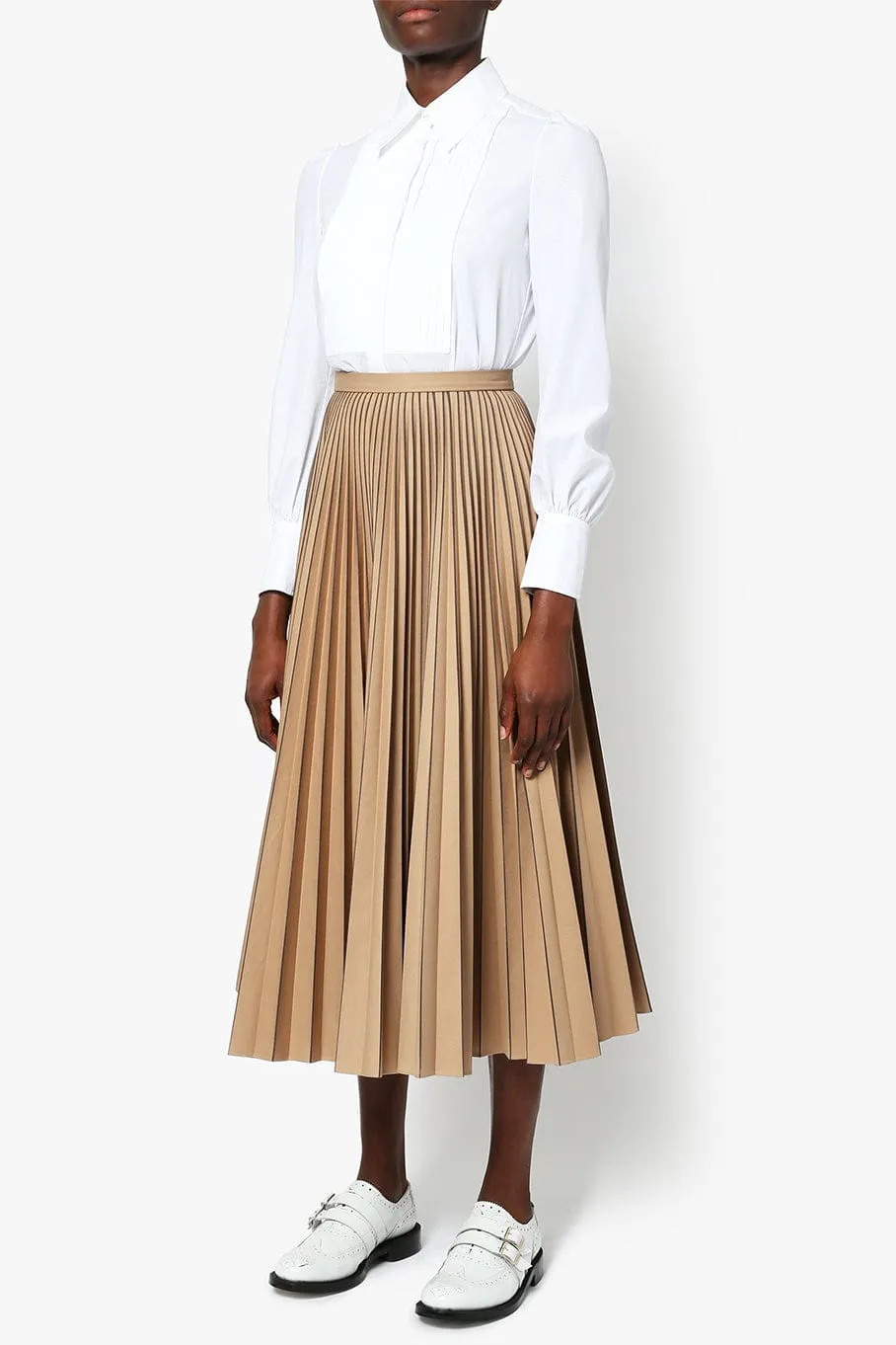 Nesrine Pleated Skirt - Camel