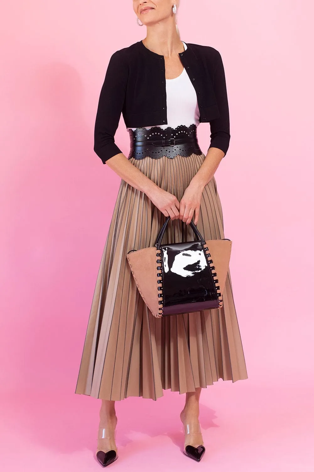 Nesrine Pleated Skirt - Camel