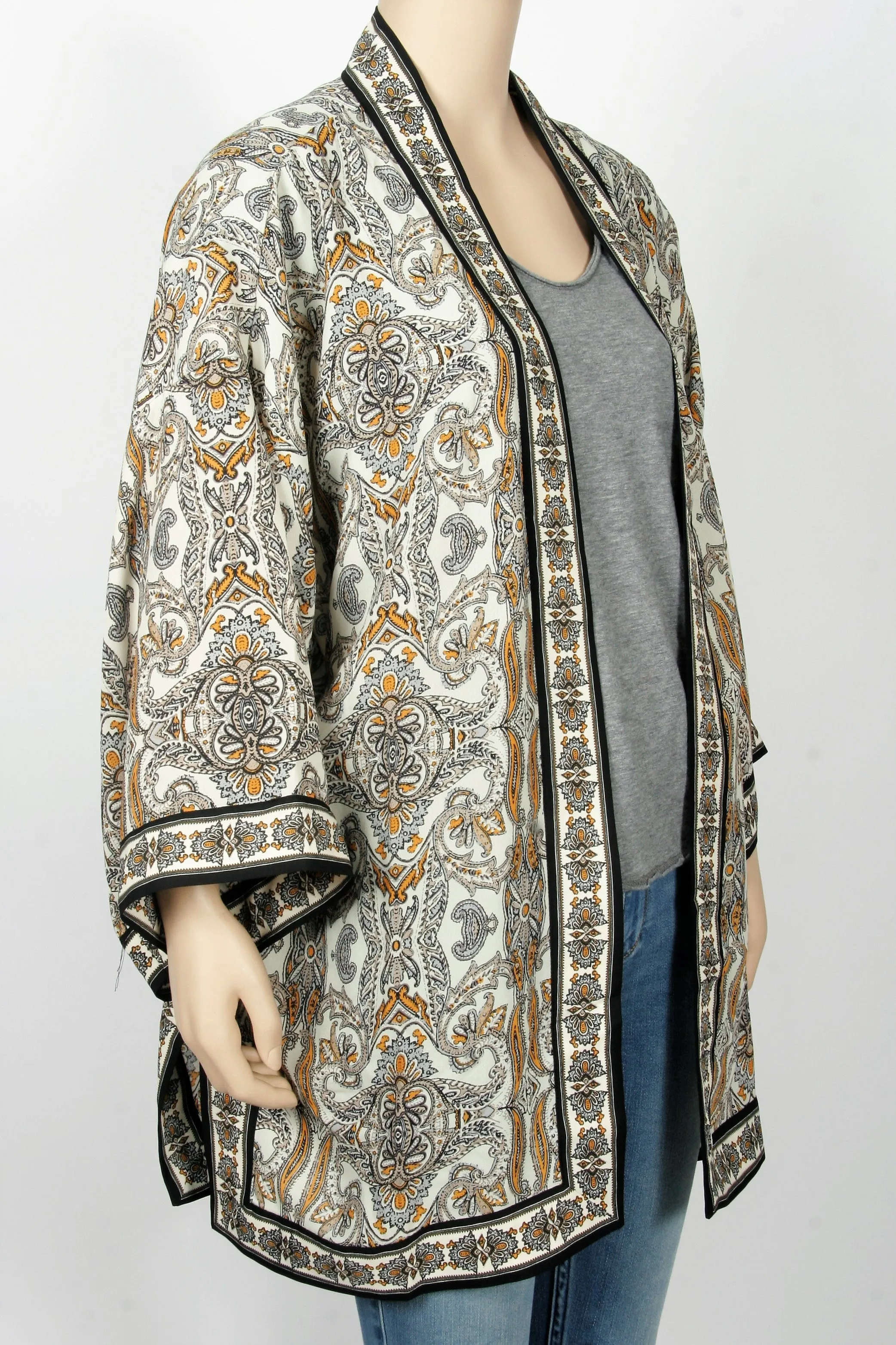 NWT Max Studio Printed Kimono Jacket-Size Small