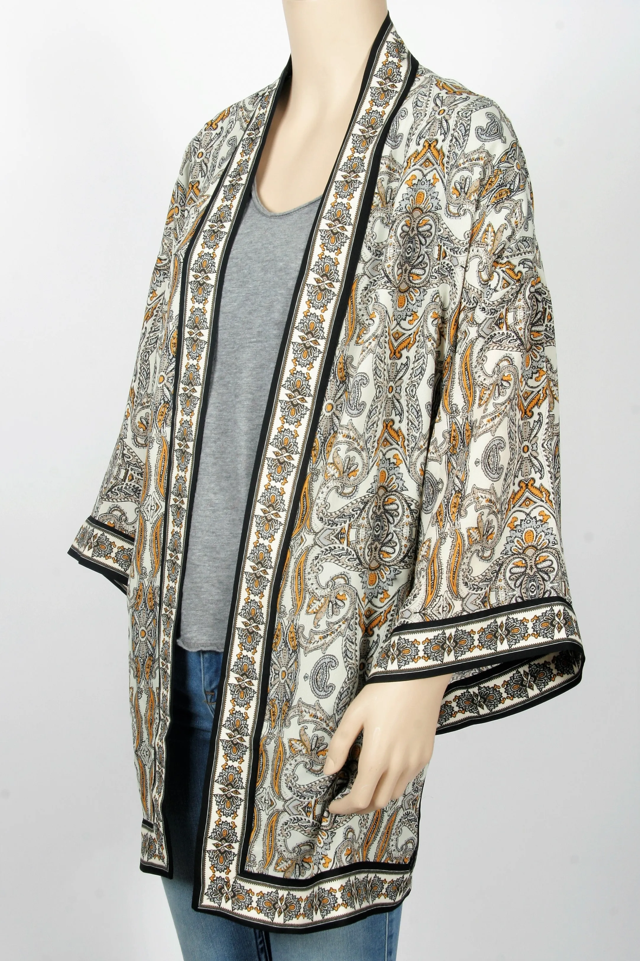 NWT Max Studio Printed Kimono Jacket-Size Small