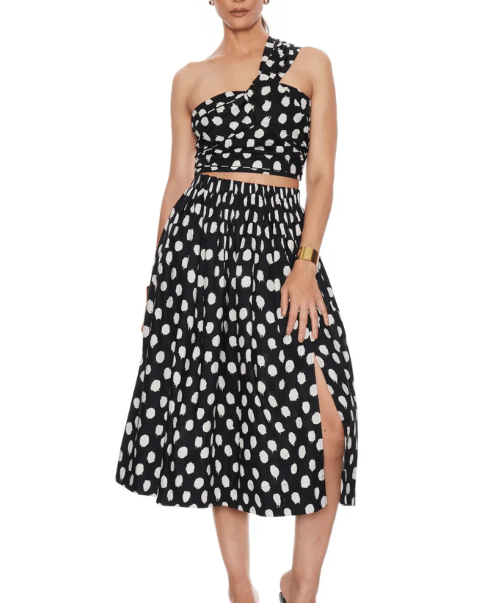 One Shoulder Top With Midi Skirt