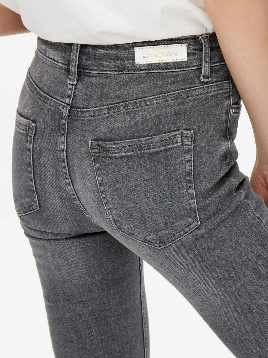 Onlblush Life Mid Flared Tai0918 - Grey Denim