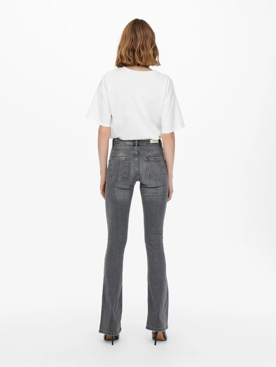 Onlblush Life Mid Flared Tai0918 - Grey Denim