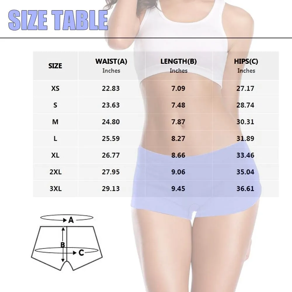 Personalized Face Underwear Custom Unlimited Rides Women's Boyshort Panties Gift For Her