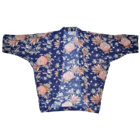 Pineapple Hut (Kimono Cover-Up) - Navy