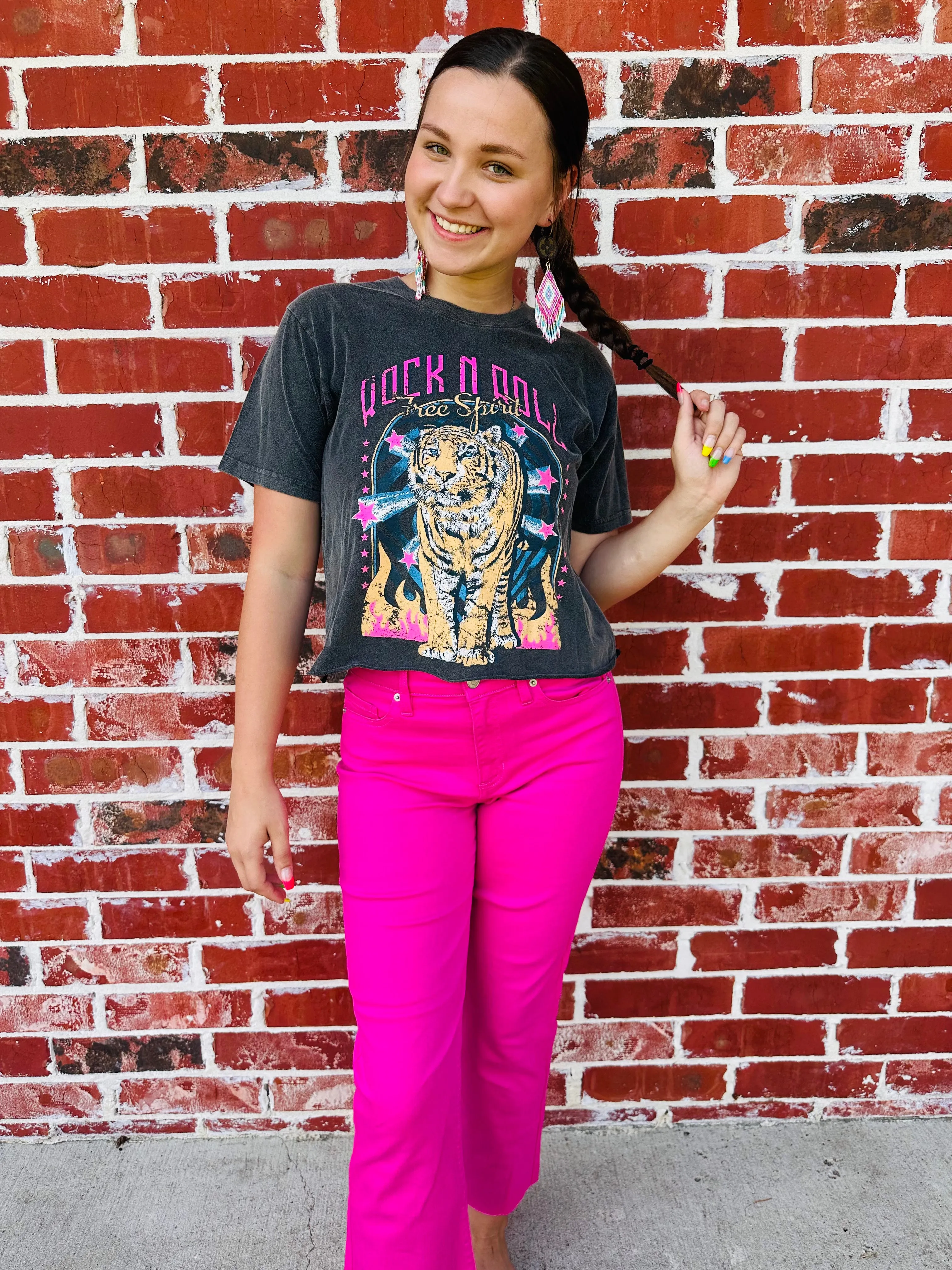 Pink Straight Leg Pants