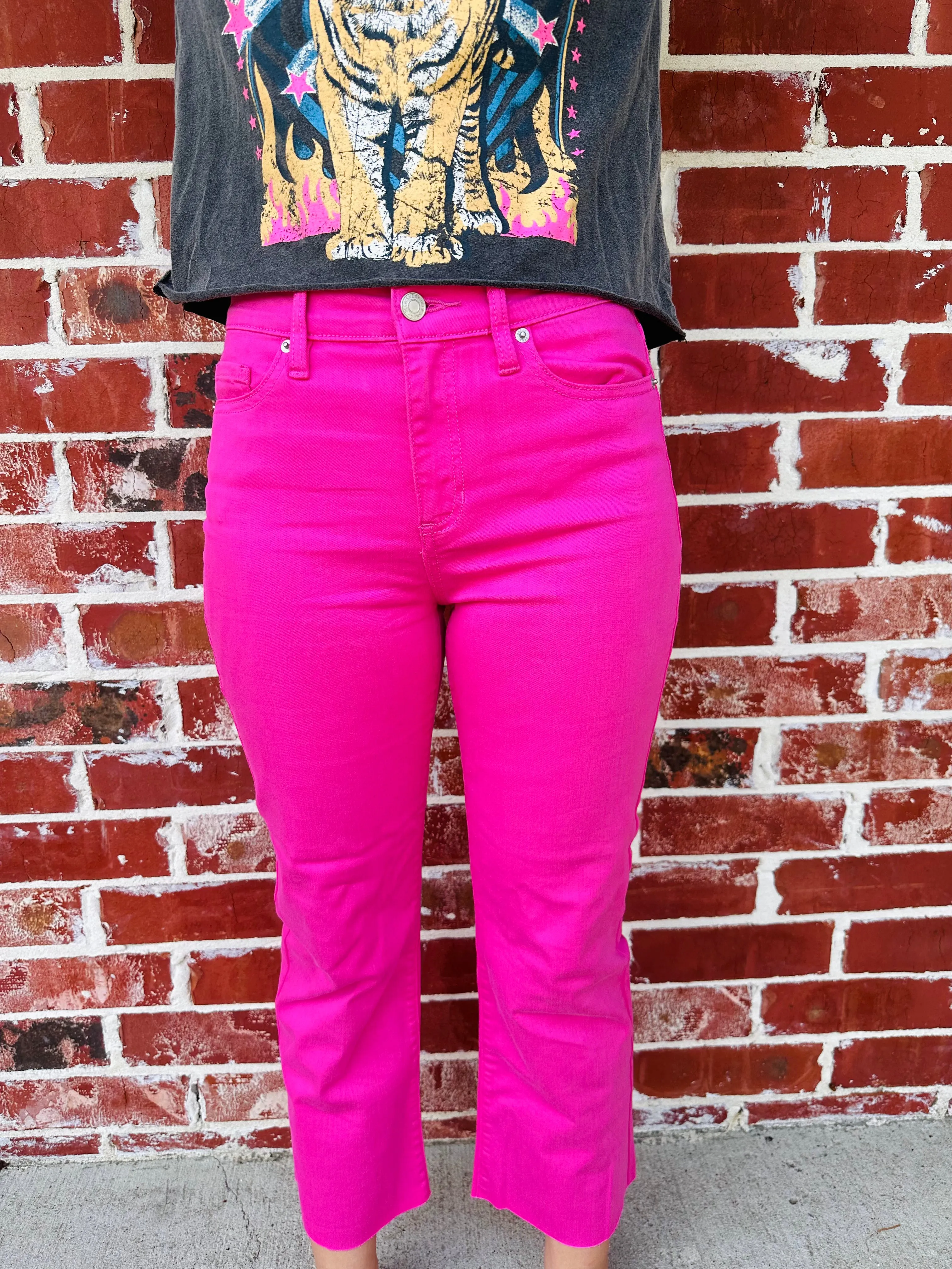 Pink Straight Leg Pants