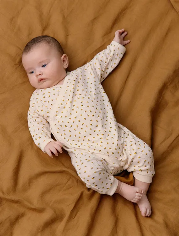 Pointelle Kimono Stretch and Grow in Tulip Print