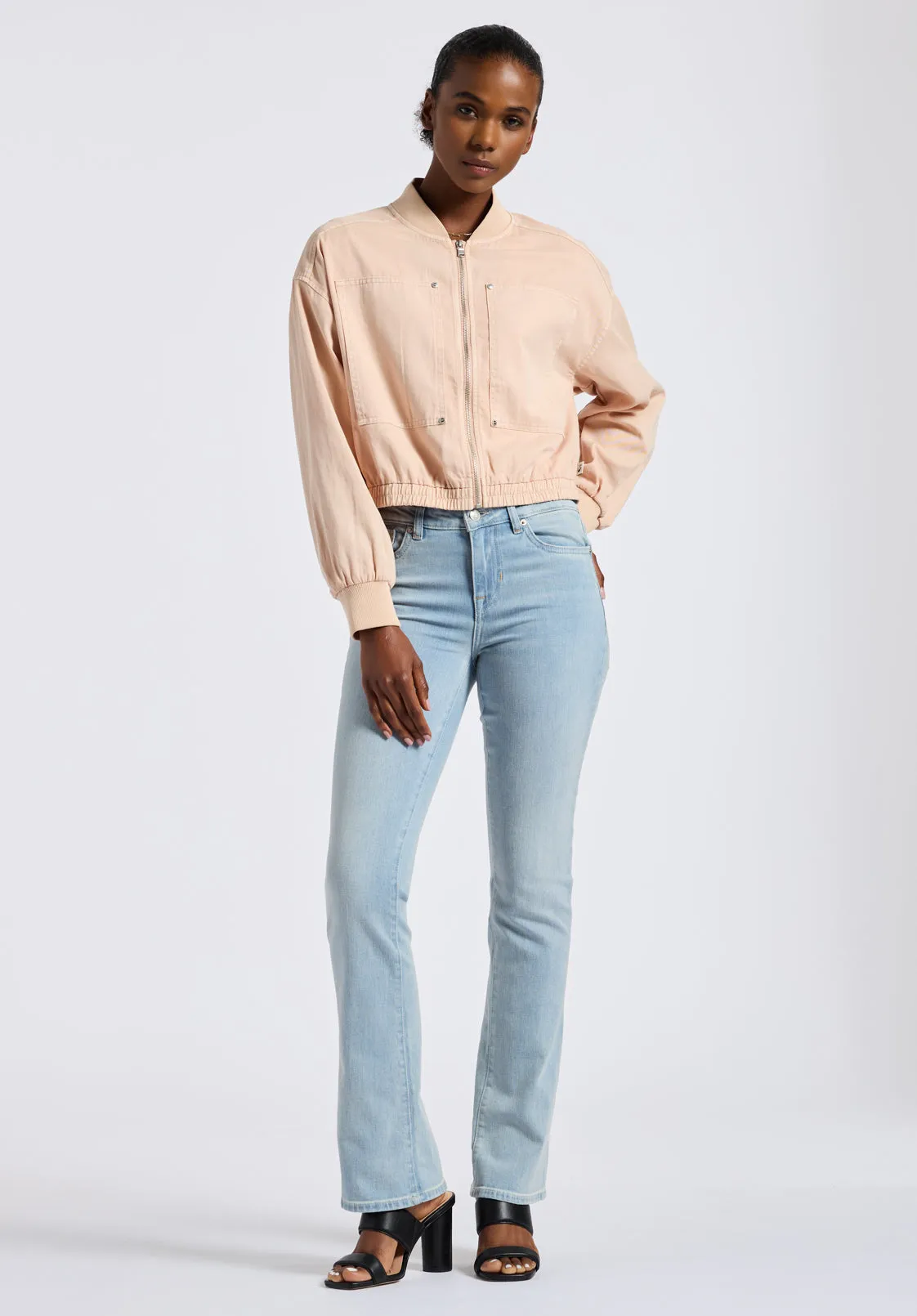 Pyper Women's Cropped Zip-Up Jacket, Cameo Rose - JK0044P