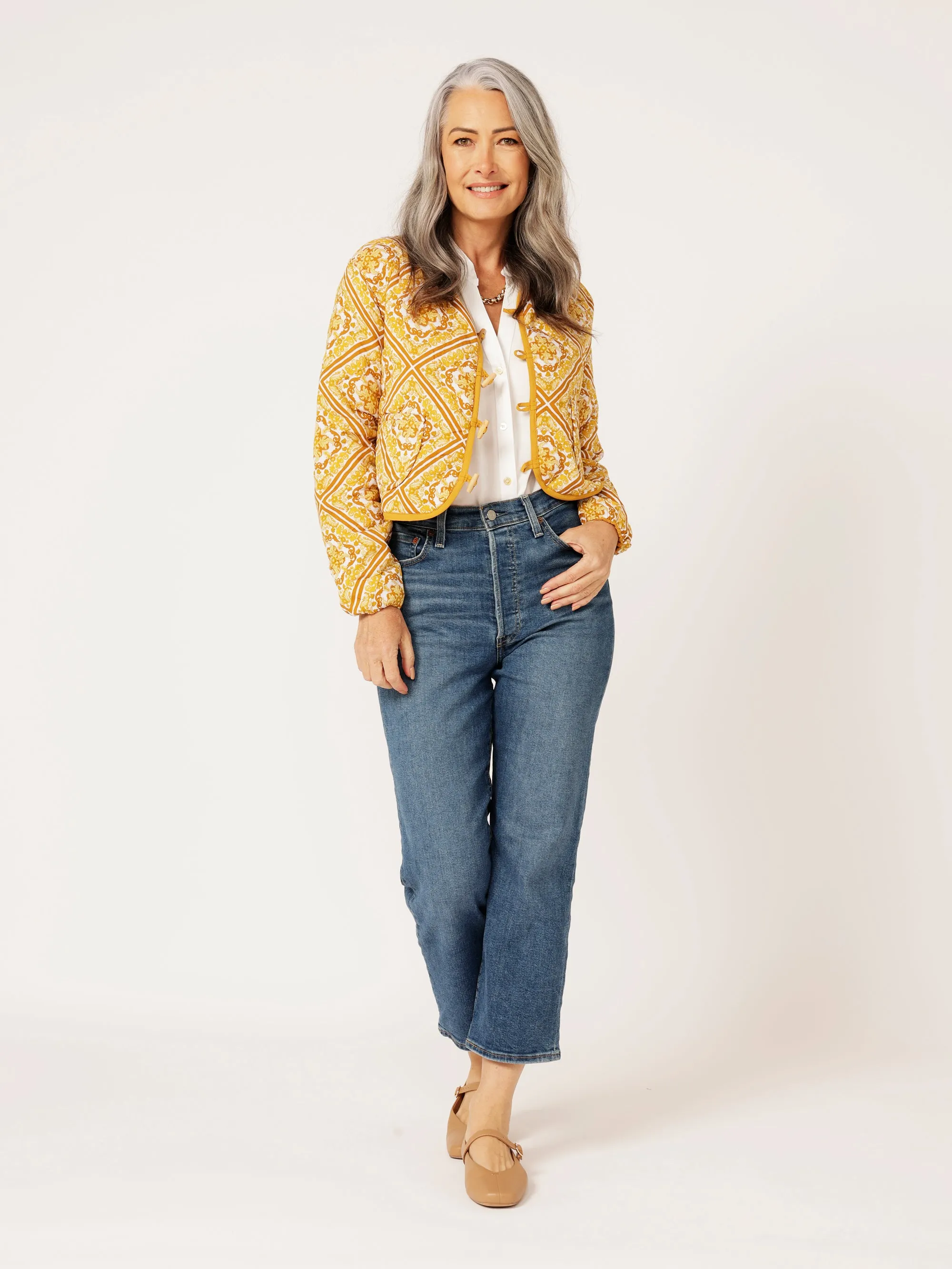 Quilted Jacket CROPPED | Golden Tile