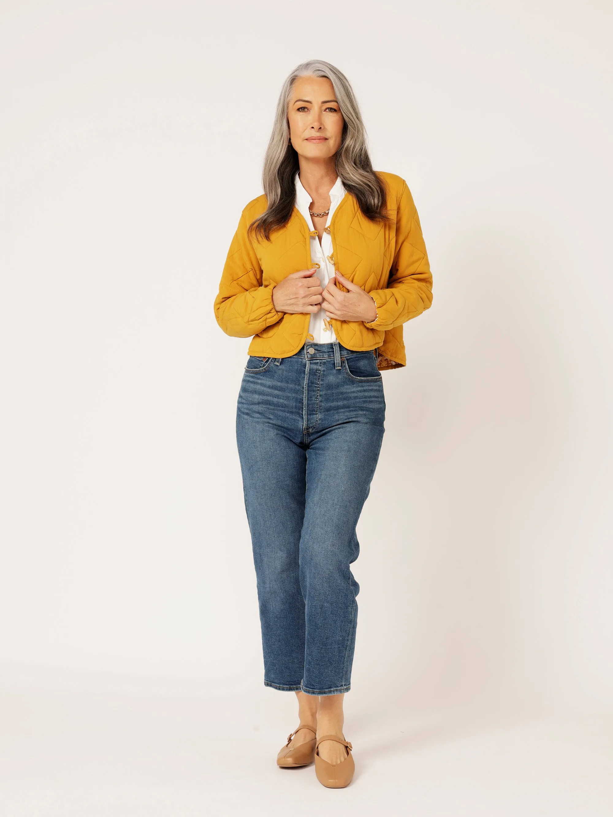 Quilted Jacket CROPPED | Golden Tile