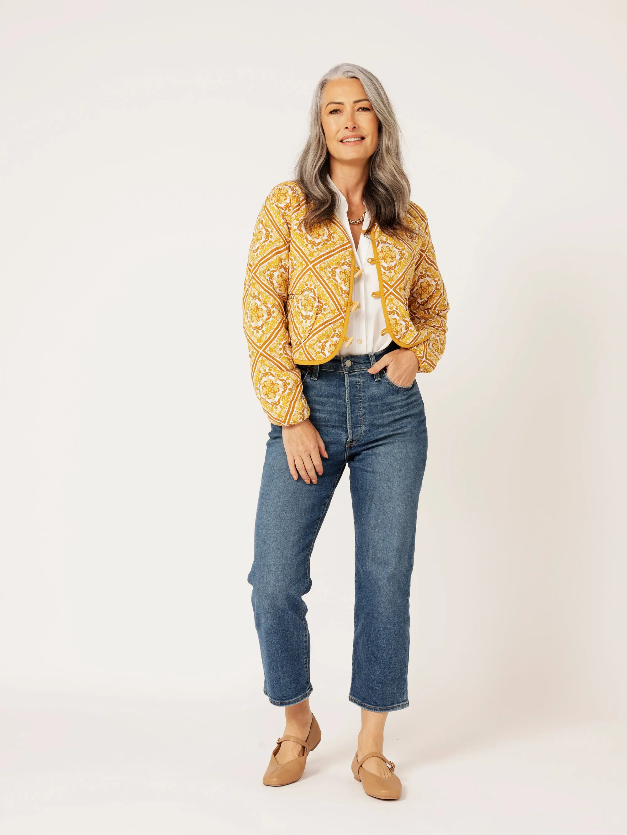 Quilted Jacket CROPPED | Golden Tile