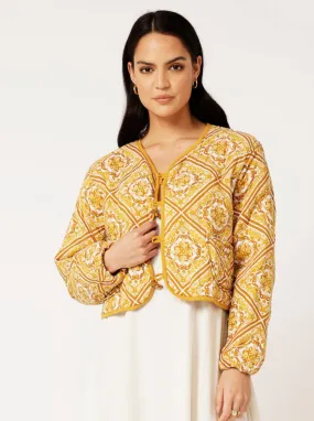Quilted Jacket CROPPED | Golden Tile