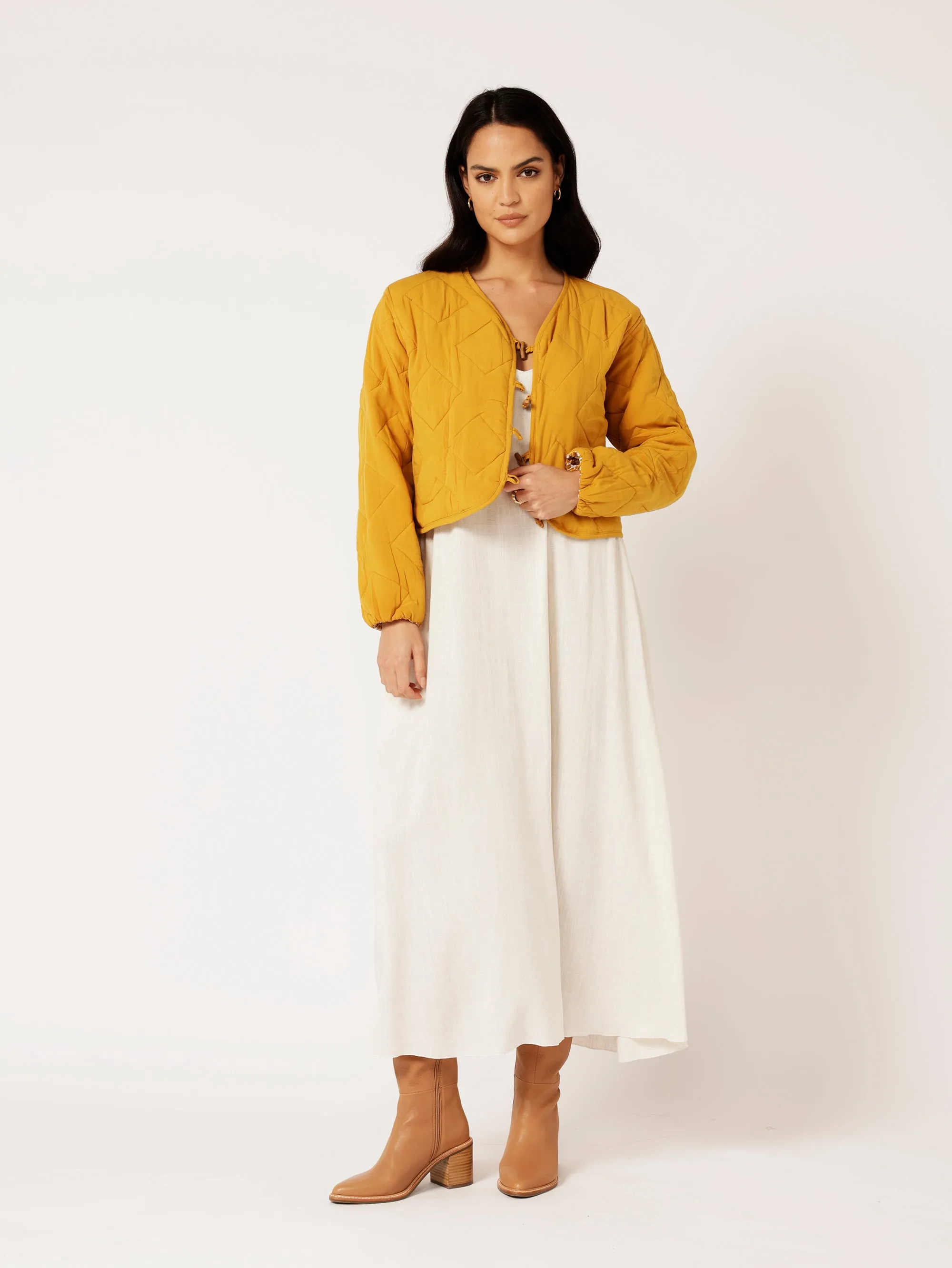 Quilted Jacket CROPPED | Golden Tile