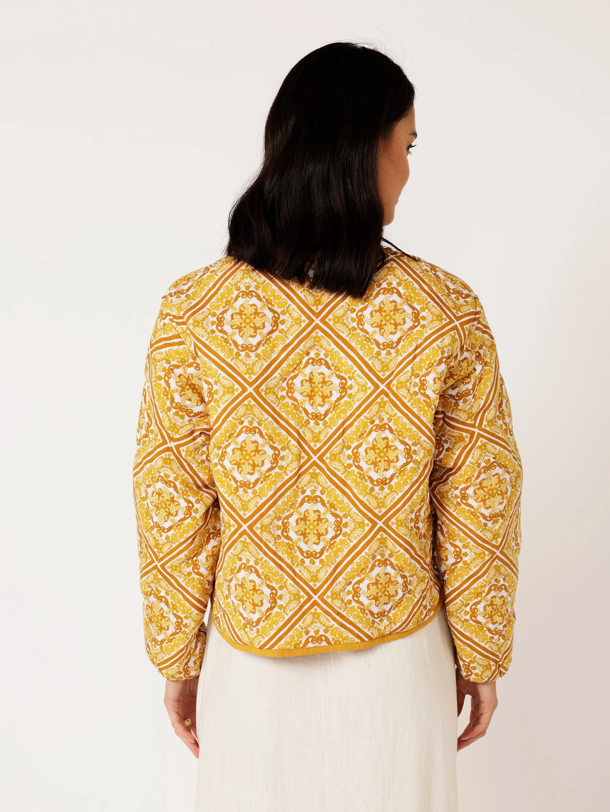 Quilted Jacket CROPPED | Golden Tile