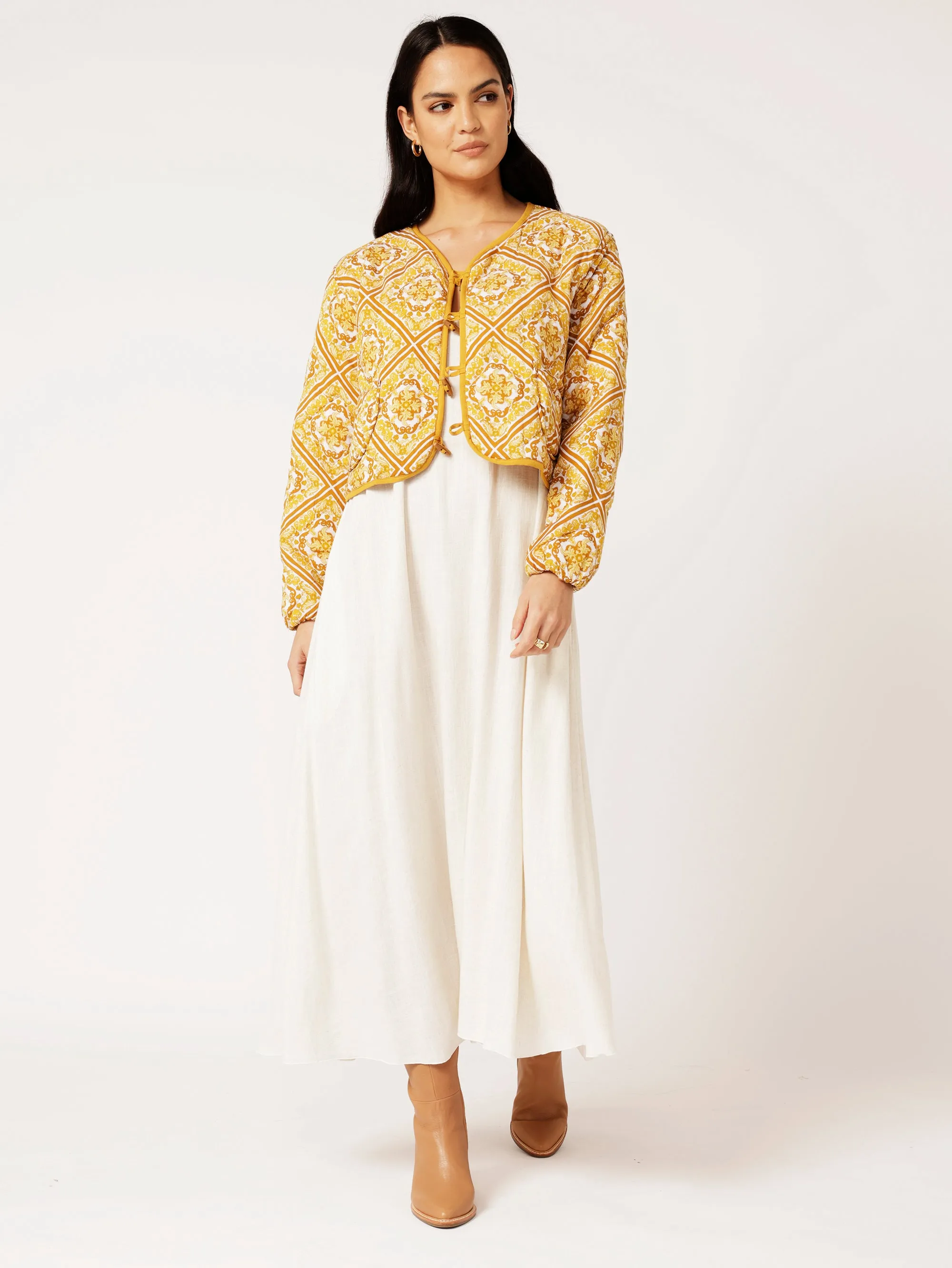 Quilted Jacket CROPPED | Golden Tile