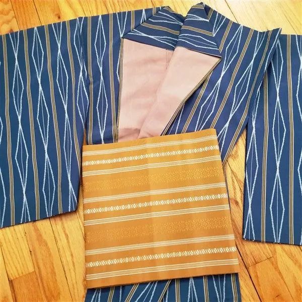 "Earthy Hues" Kimono Obi Set