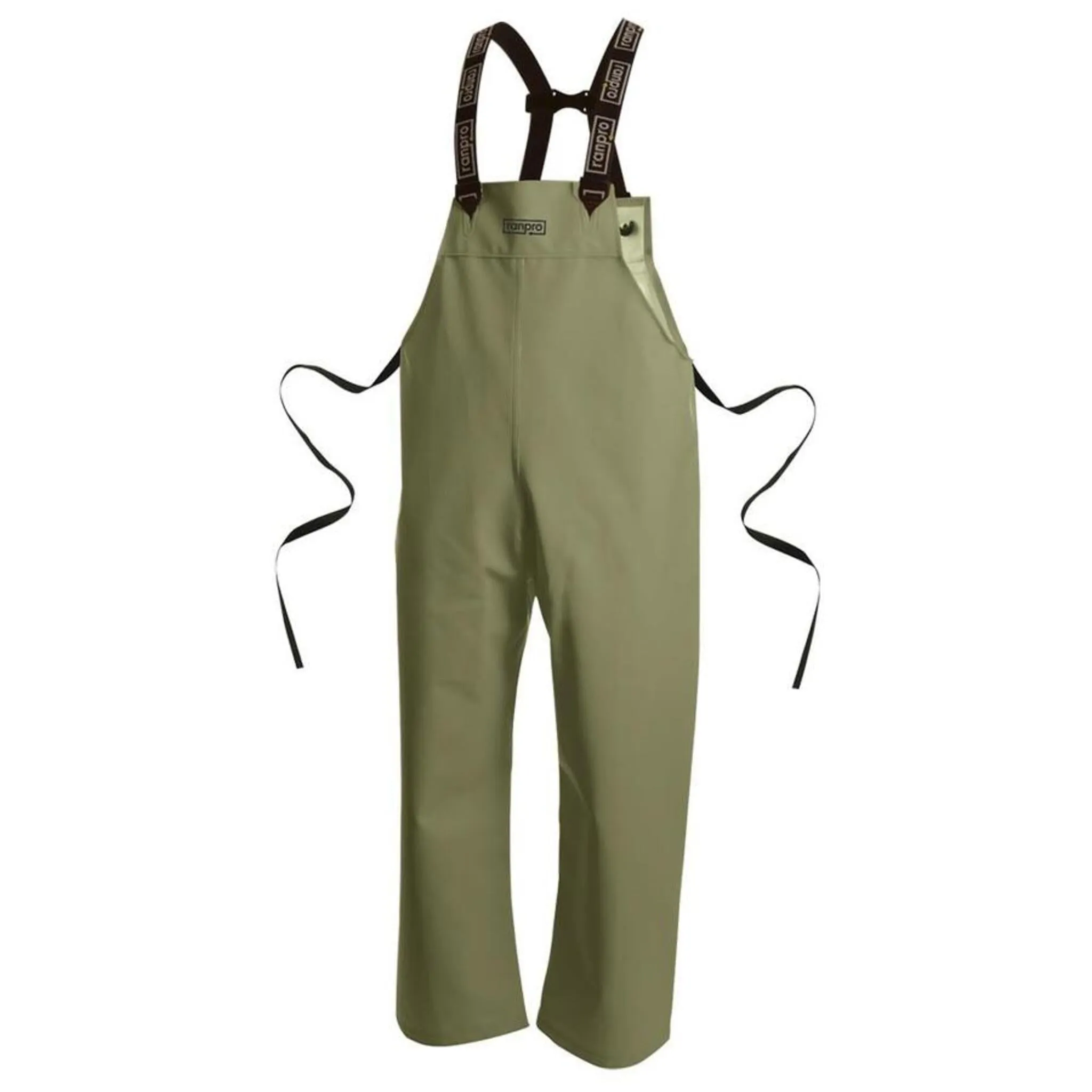 Ranpro Men's Heavy Duty Rain Bib Work Pants - Snapper PVC on Poly/Cotton, Waterproof, Durable, Weather Resistant, All-Day Protection | Sizes S-4XL