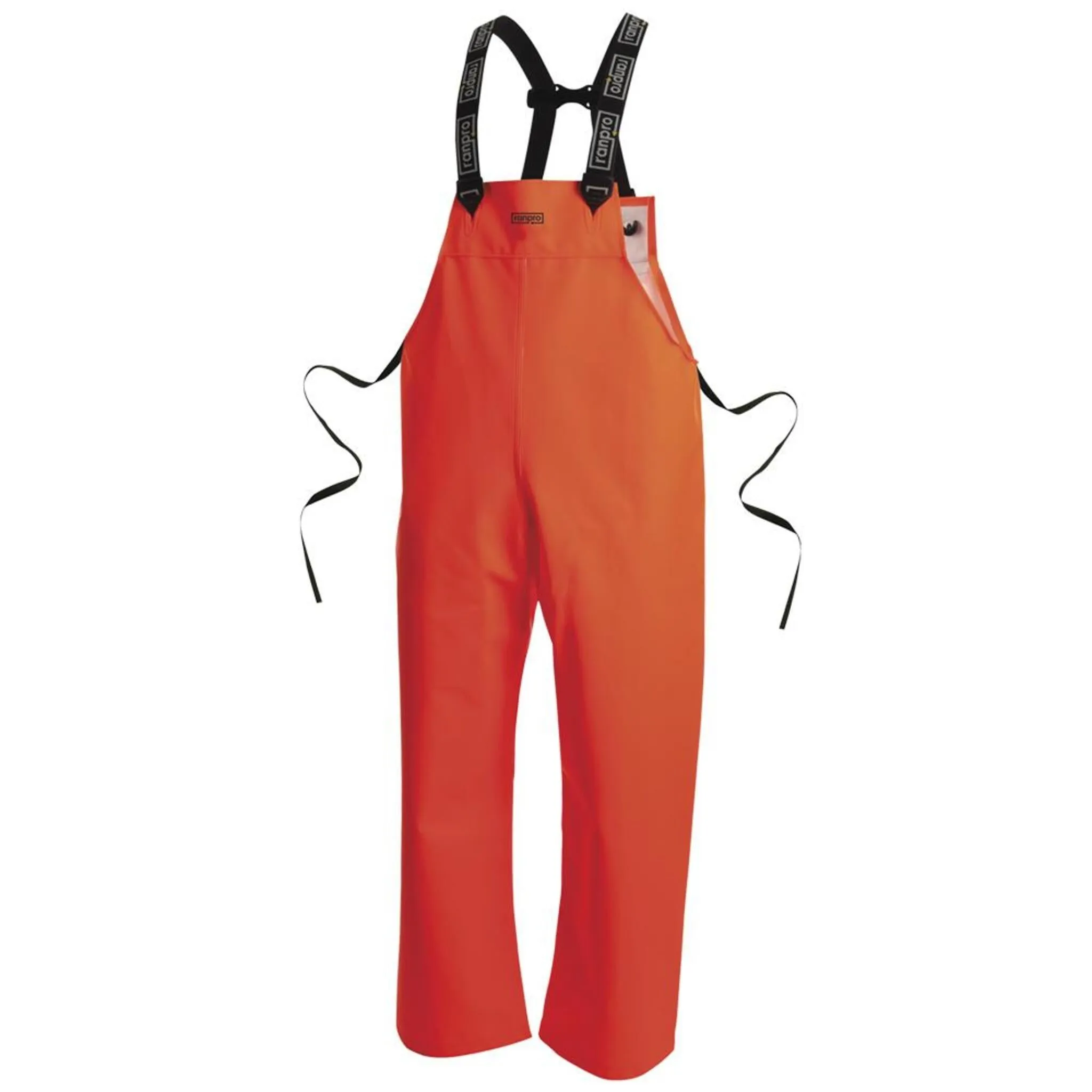 Ranpro Men's Heavy Duty Rain Bib Work Pants - Snapper PVC on Poly/Cotton, Waterproof, Durable, Weather Resistant, All-Day Protection | Sizes S-4XL