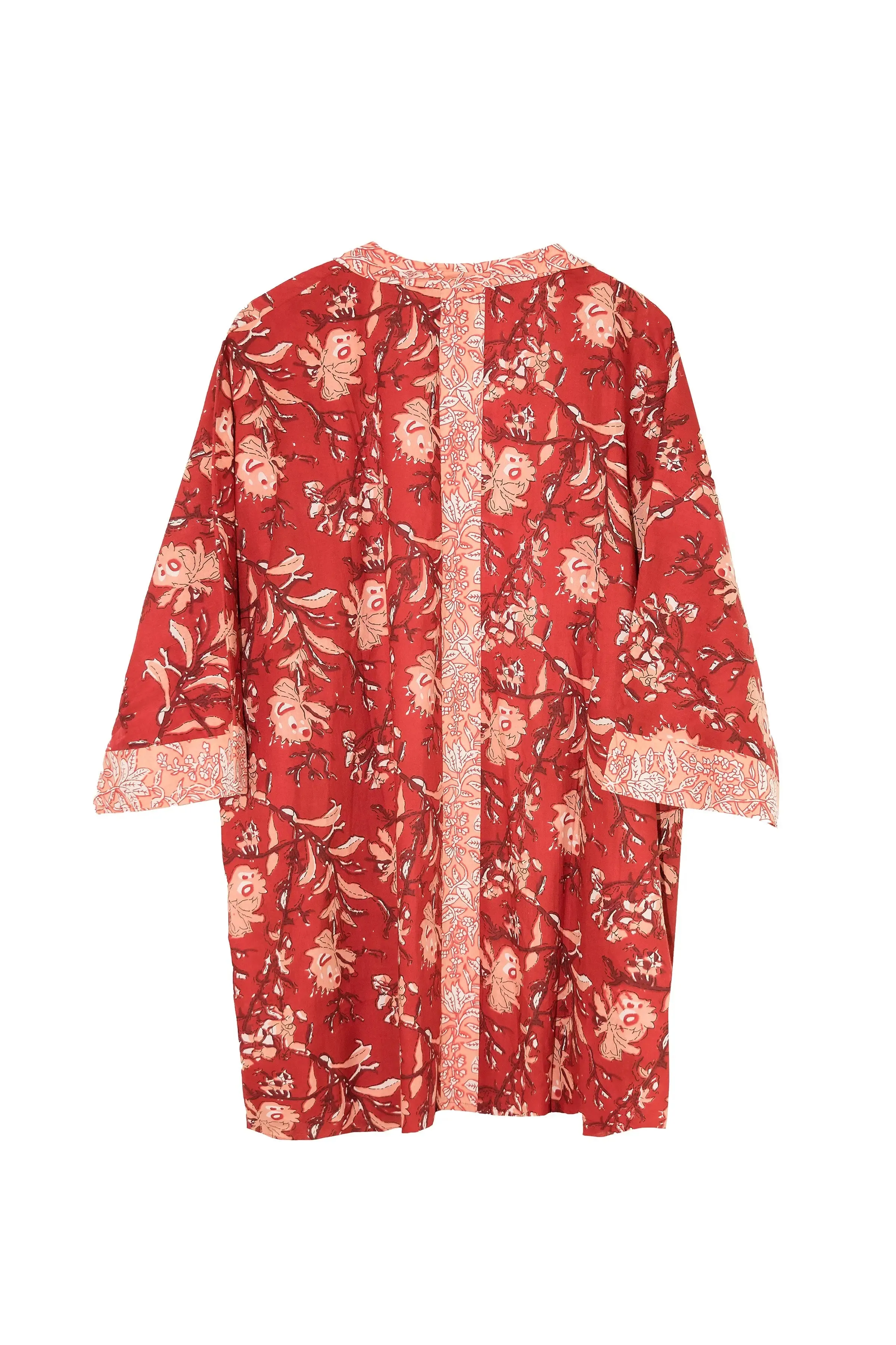 Red Rubra Women's Cotton Kimono