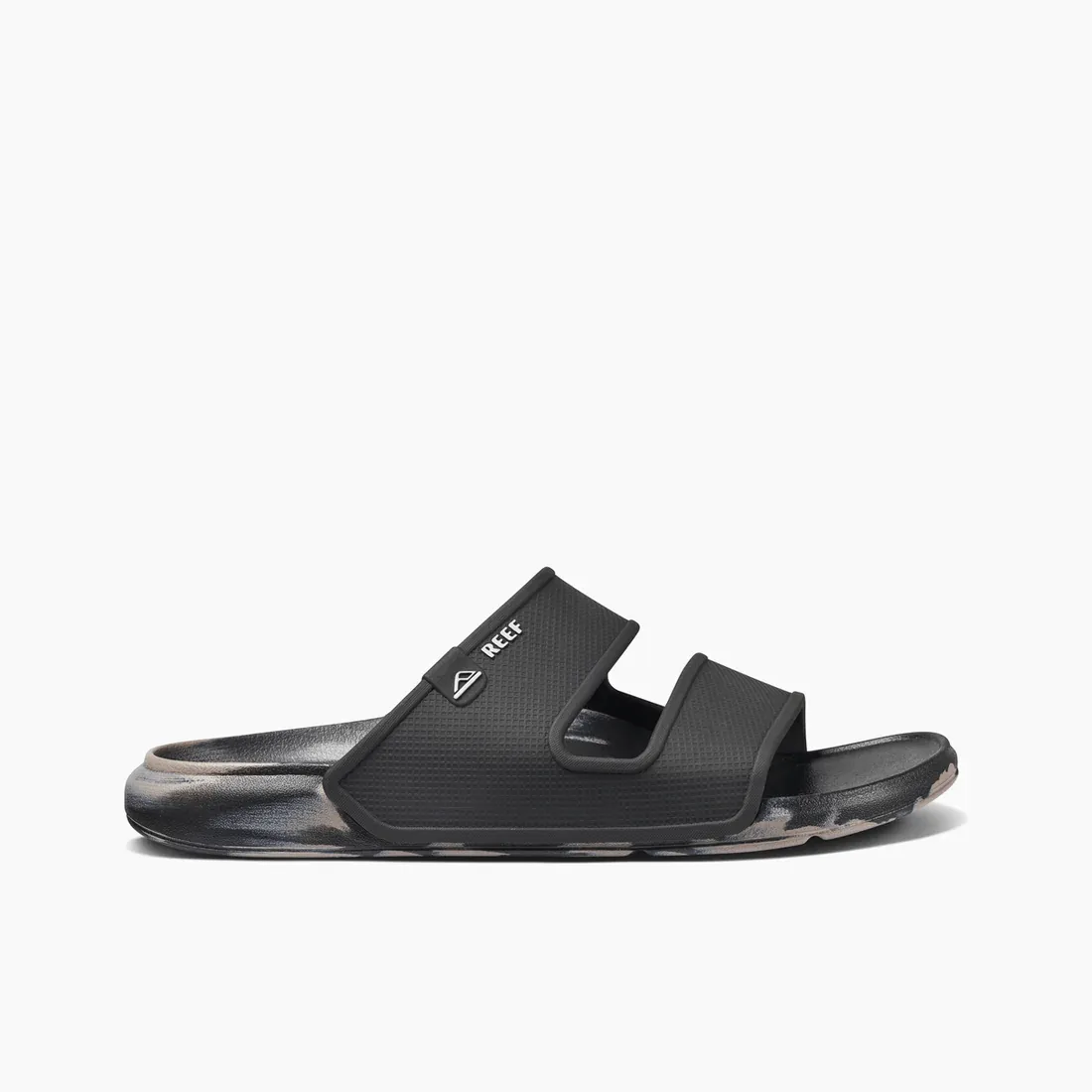 Reef Men's Oasis Double Up Slide Sandals- Black/ Taupe Marble