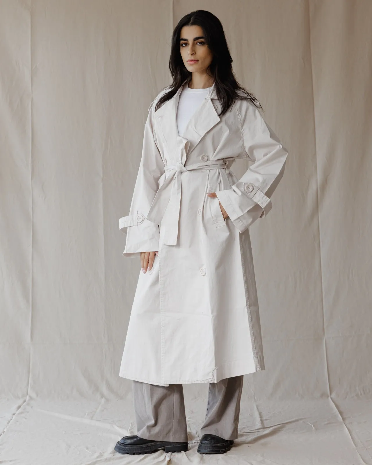 Relax Fit Trench Coat Beige