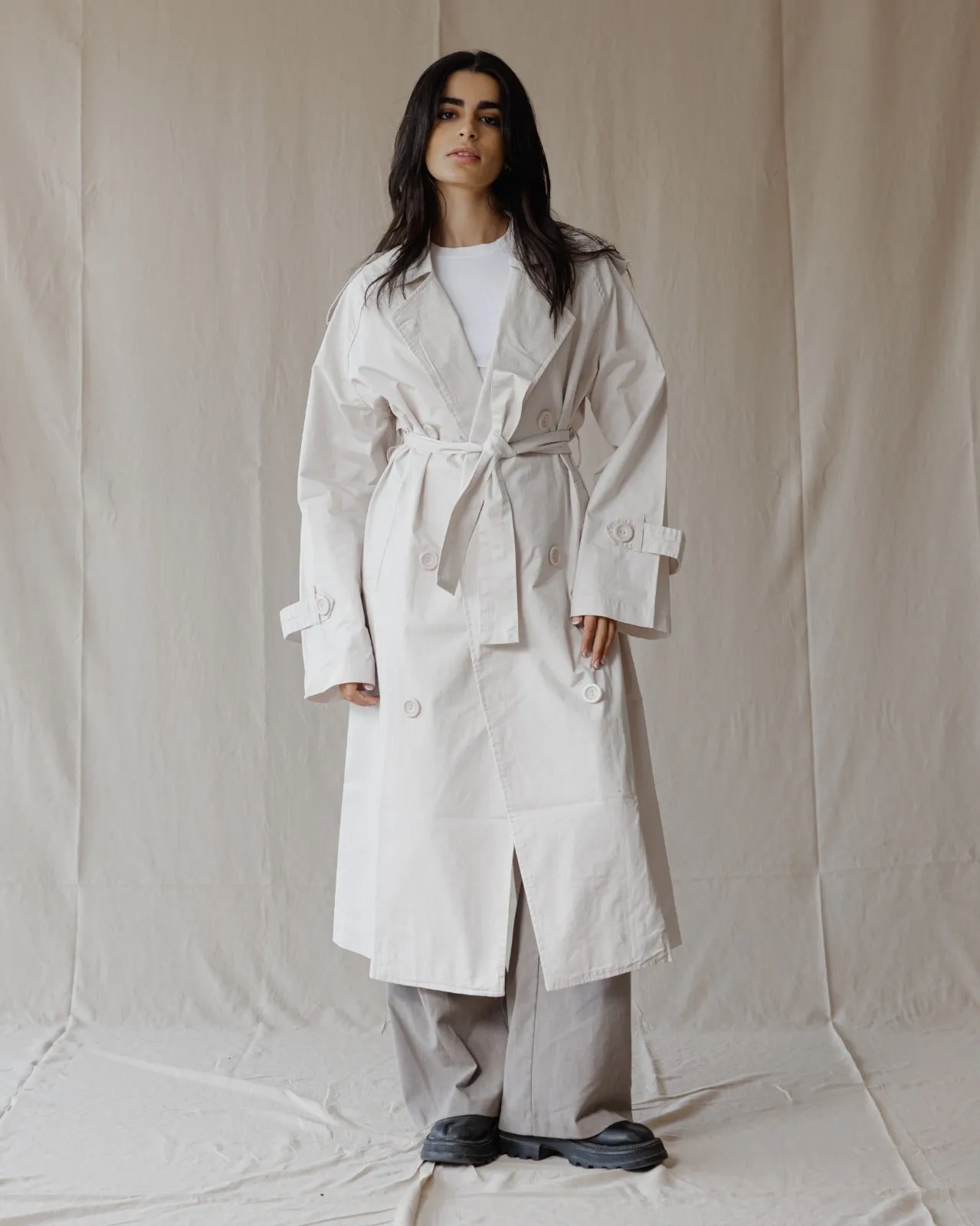 Relax Fit Trench Coat Beige