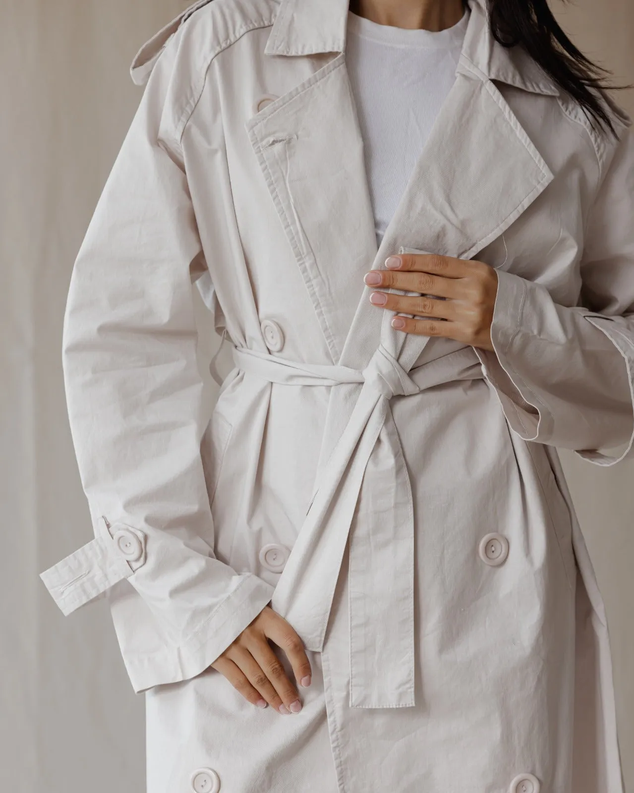 Relax Fit Trench Coat Beige