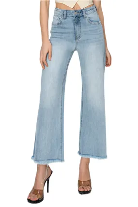 Risen High Waisted Wide Leg Jean