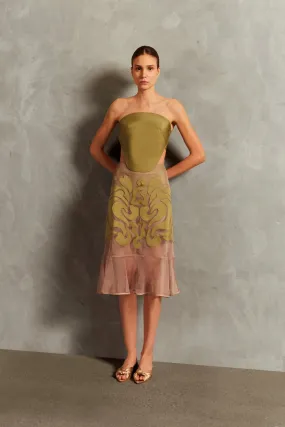 Réseau Appliqué Midi Skirt