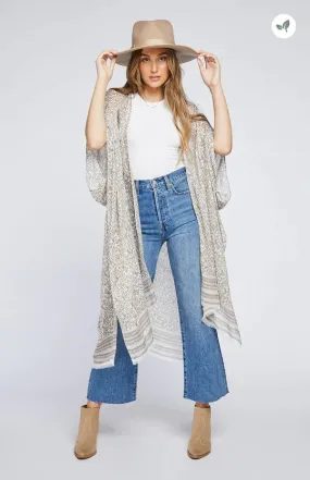 Sandstone Mosaic Kimono Coverup