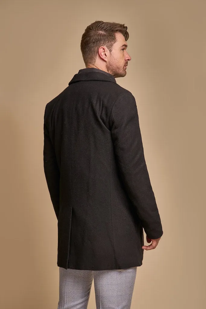 Sanford Black Wool Coat
