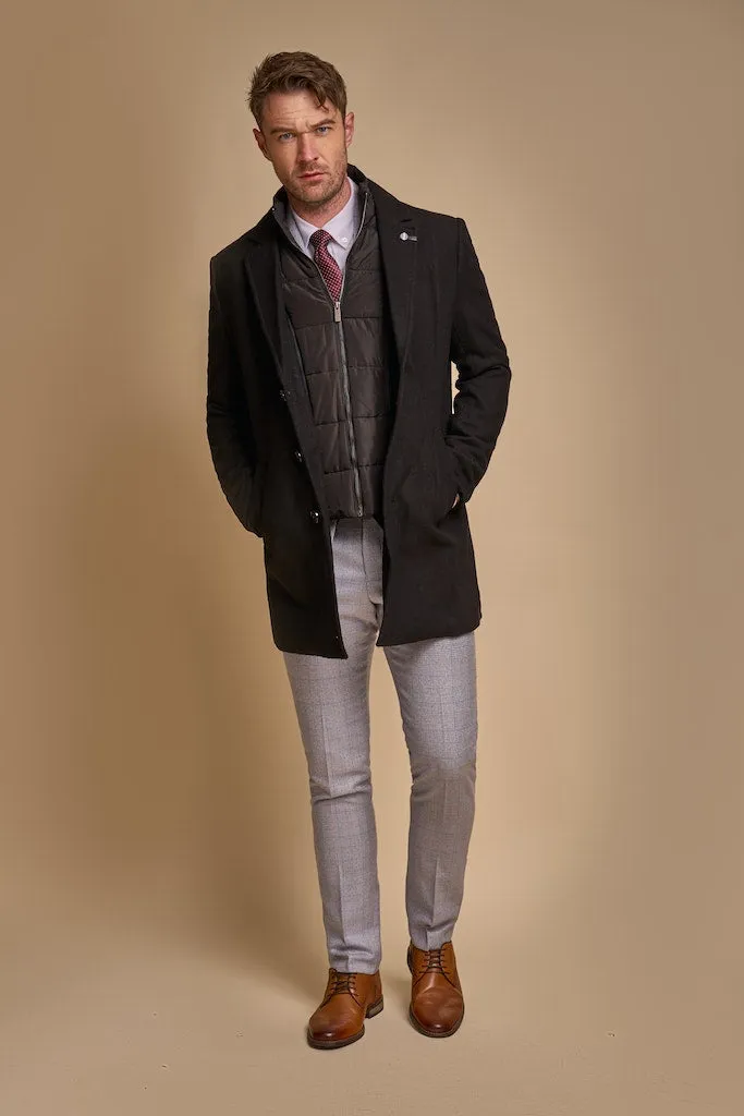 Sanford Black Wool Coat