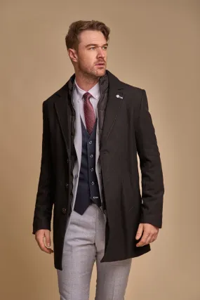 Sanford Black Wool Coat