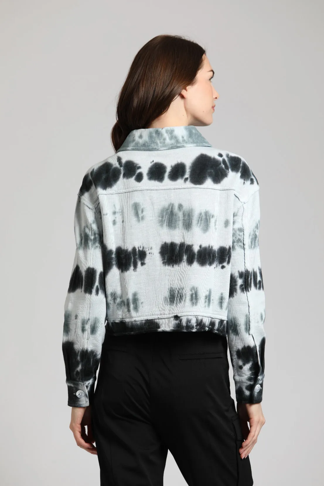 Shades of Gret Tie-Dyed Raw Edge Jacket