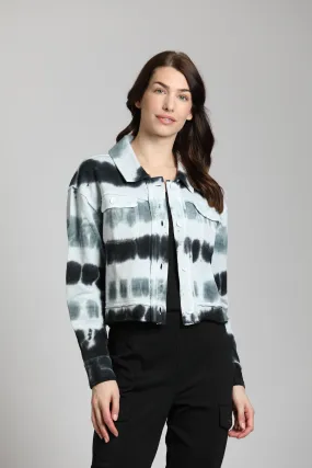 Shades of Gret Tie-Dyed Raw Edge Jacket