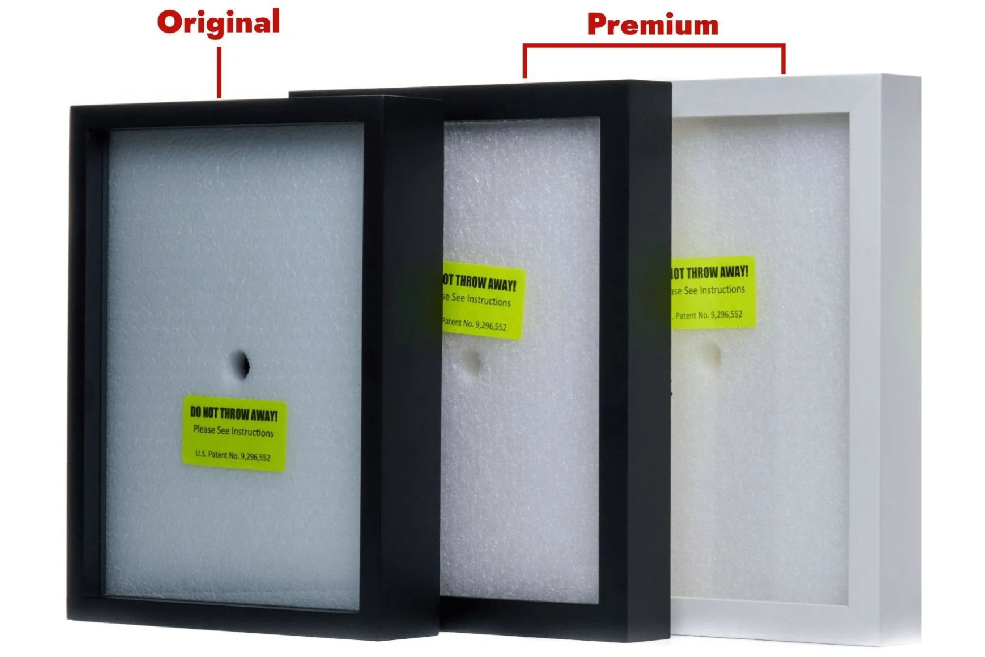 Shart Premium T-Shirt Frame Display Case – White