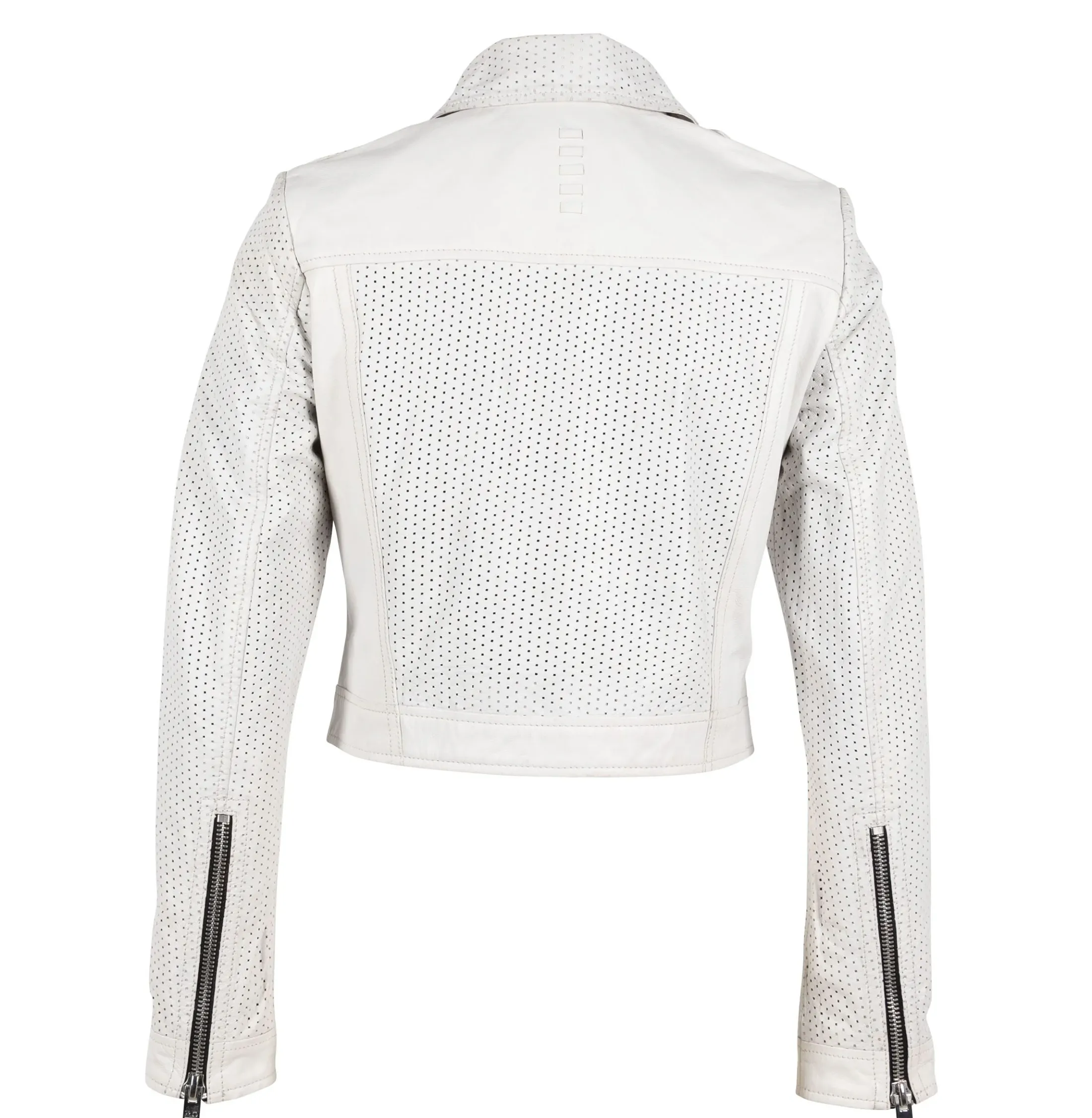 Shayla Off White Perforated Jacket