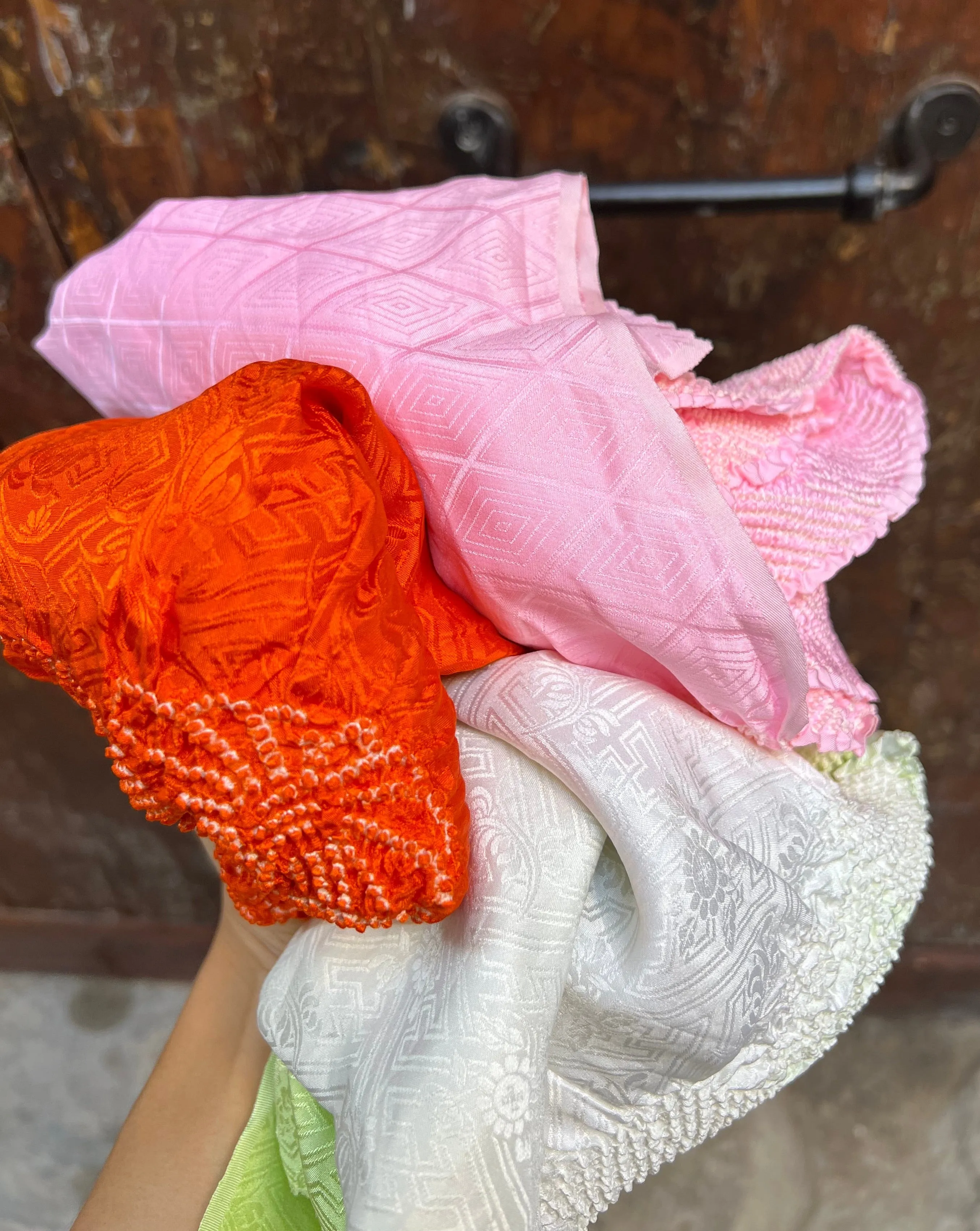 SILK OBIAGE / SCARF・SAKURA HANAGARA 花柄