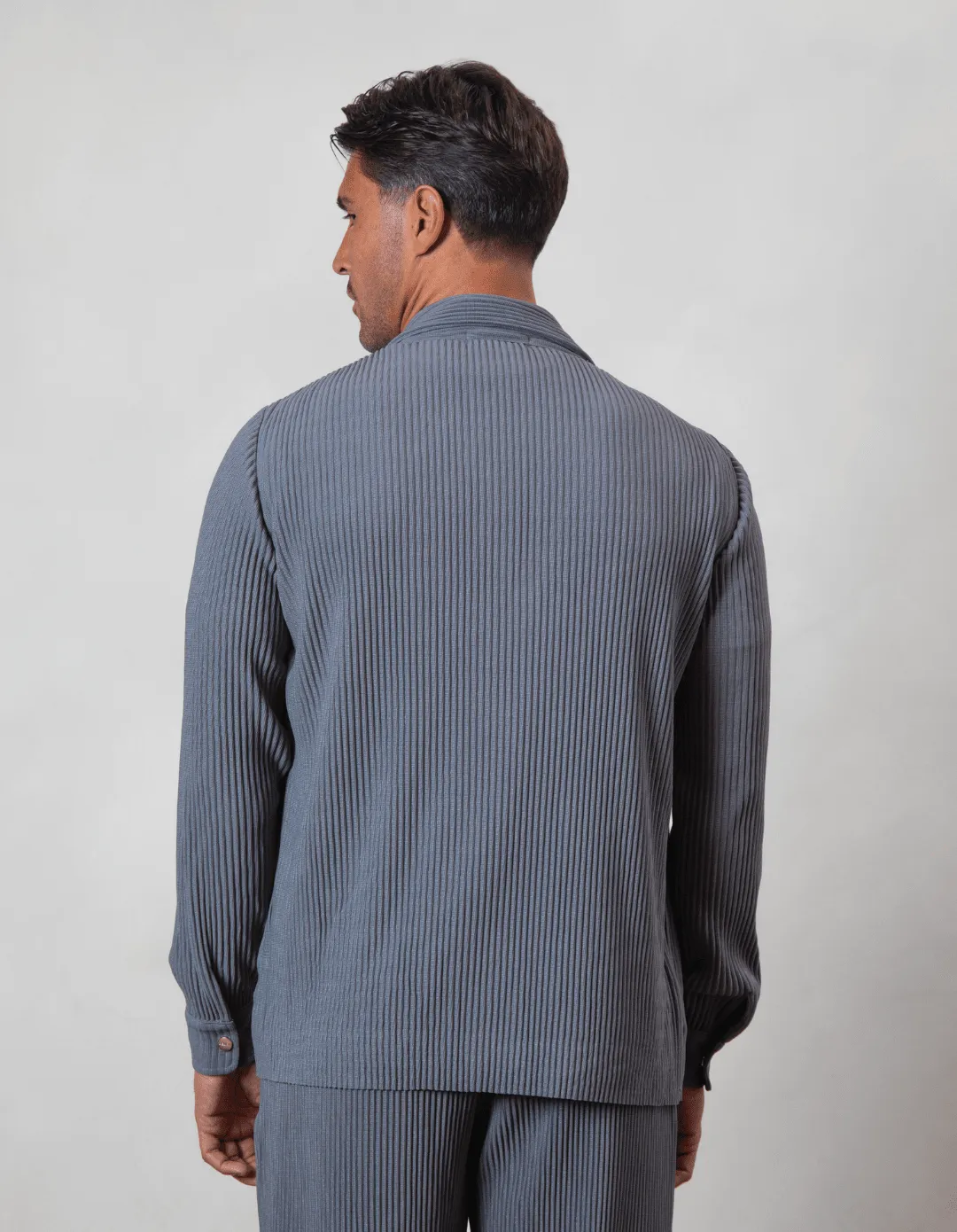 Slate Grey Pleated Jacket
