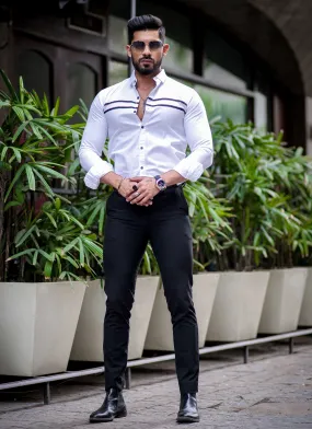 Snow Drift Designer Solid Cotton Shirt