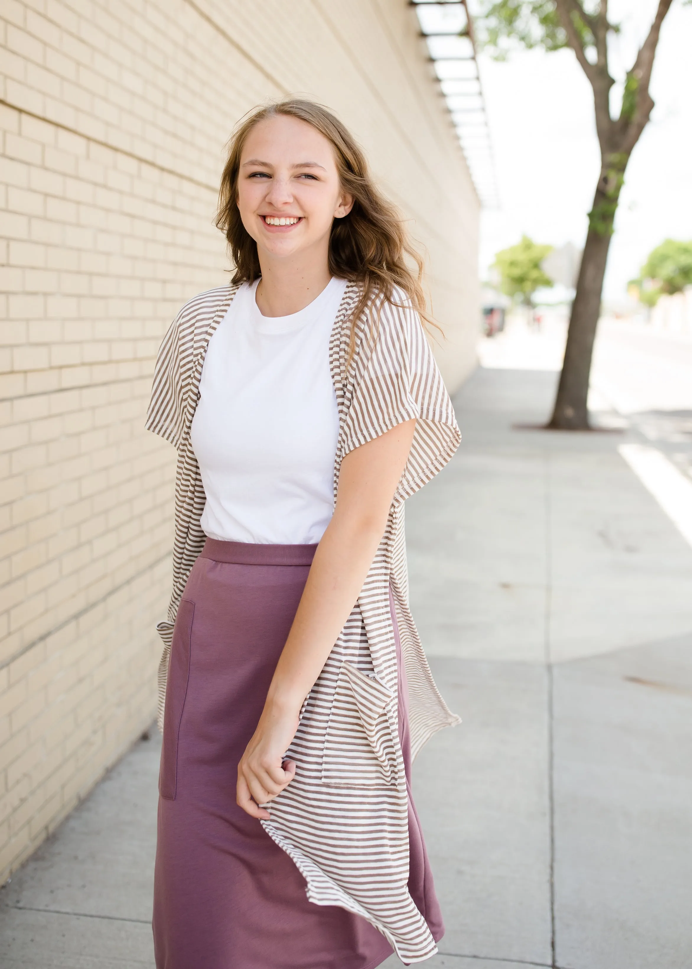 Striped Beach Style Kimono - FINAL SALE