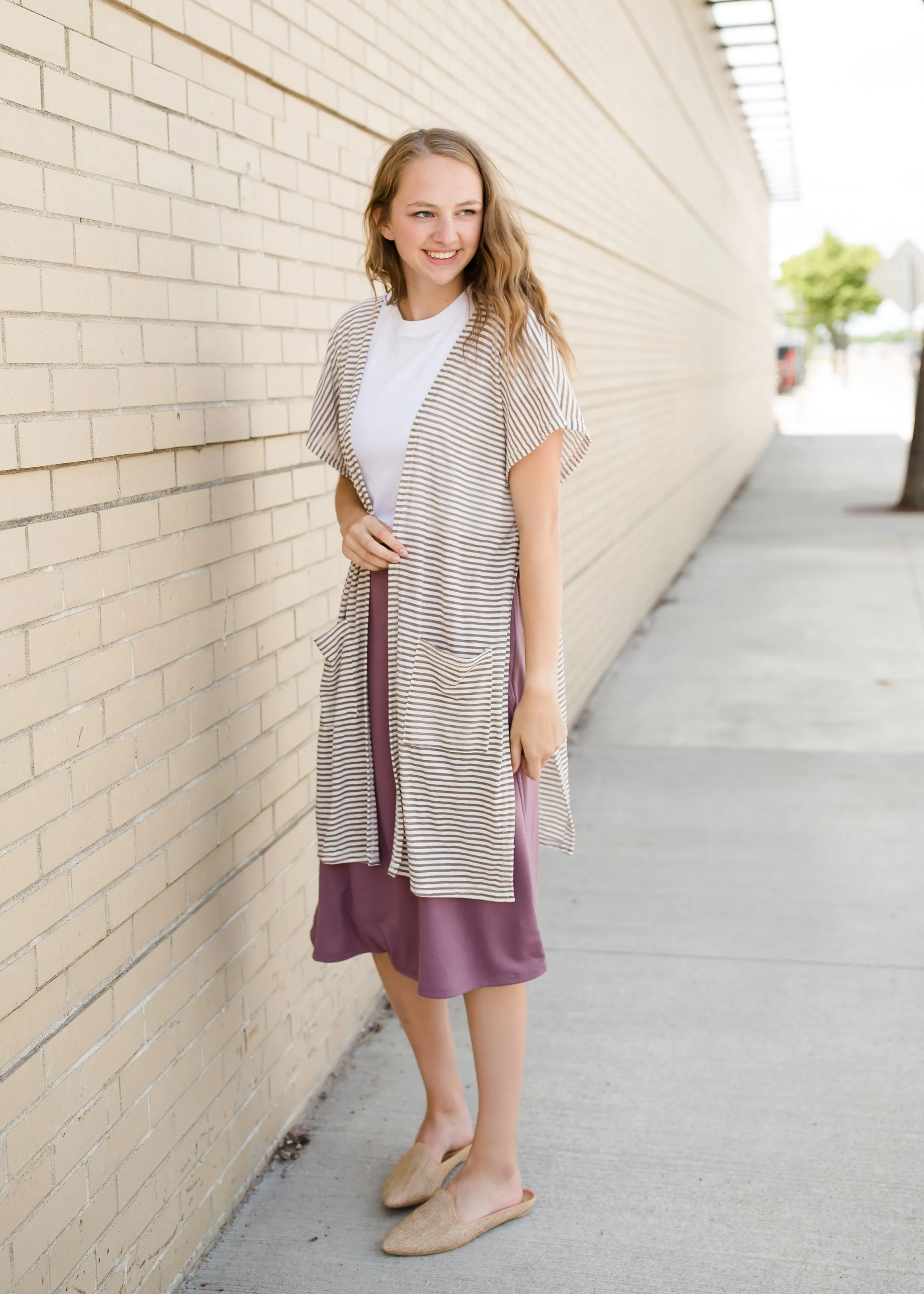Striped Beach Style Kimono - FINAL SALE