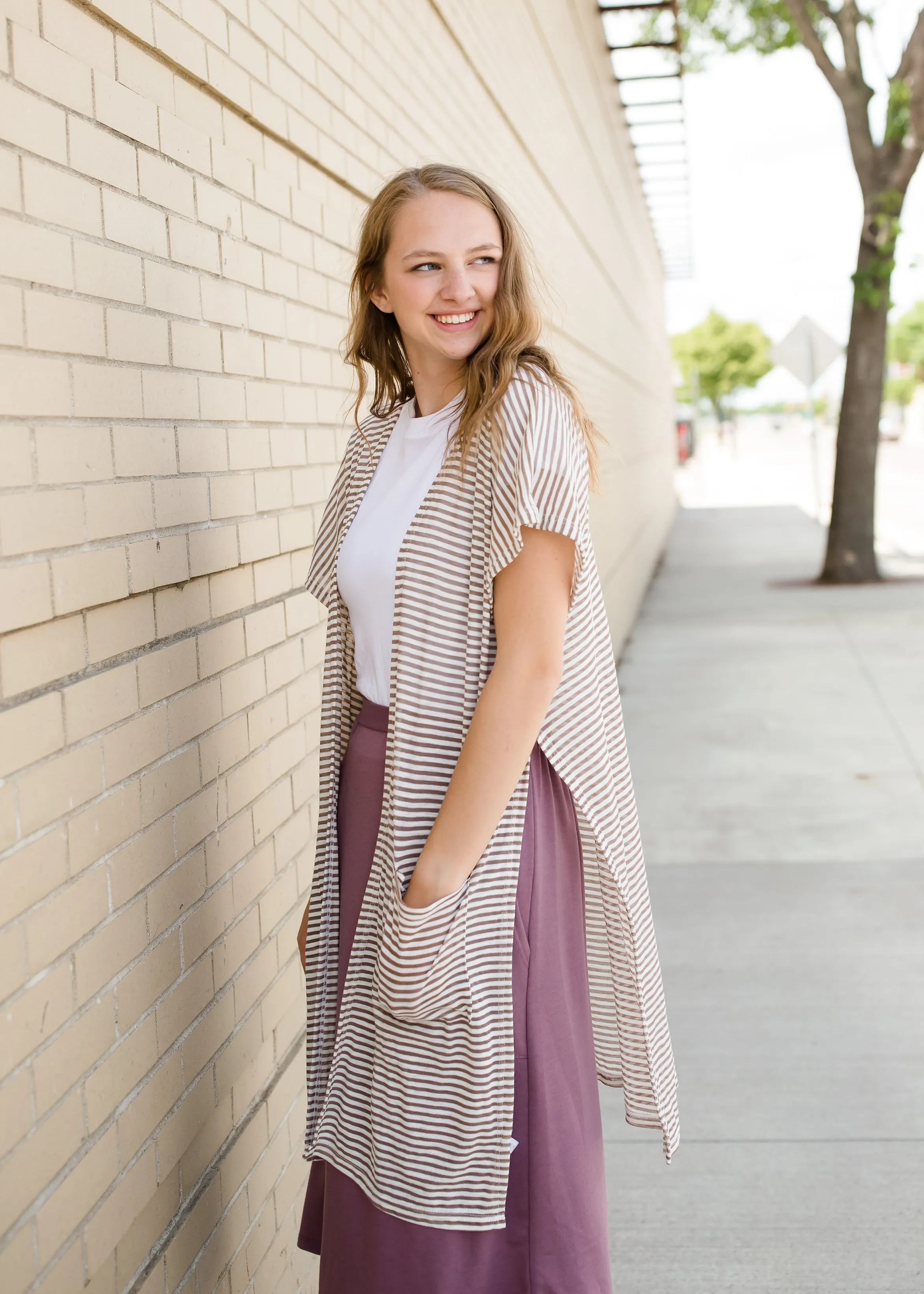 Striped Beach Style Kimono - FINAL SALE