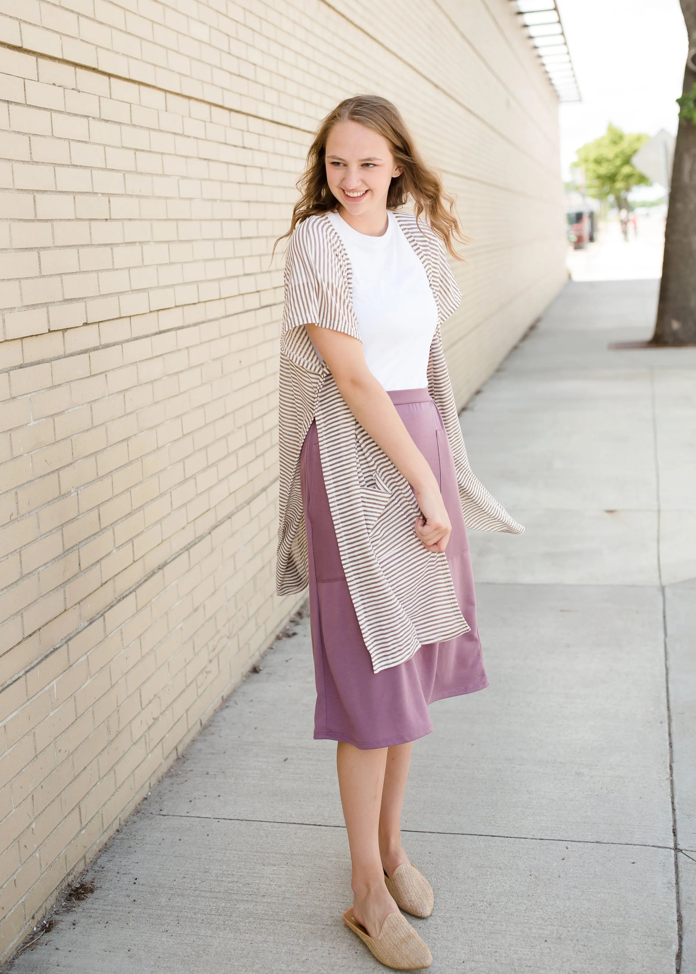 Striped Beach Style Kimono - FINAL SALE